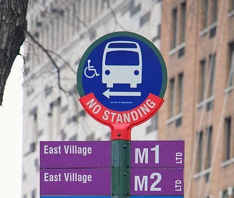 A bus stop sign